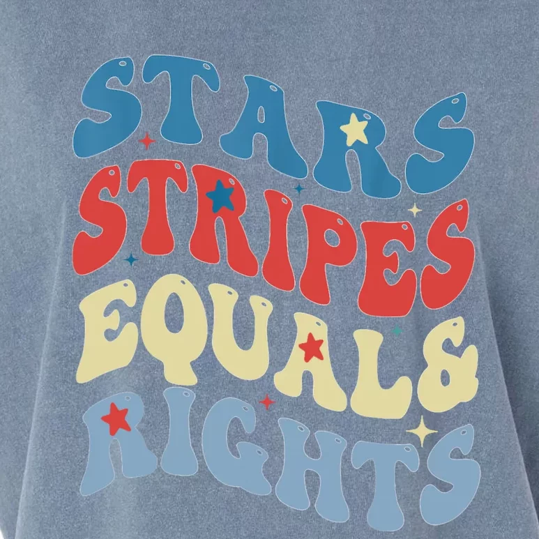 Stars Stripes And Equal Rights 4th Of July Womens Rights Garment-Dyed Women's Muscle Tee