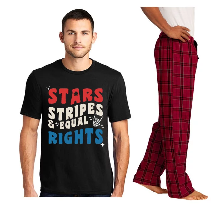 Stars Stripes And Equal Rights 4th Of July Womens Rights Pajama Set