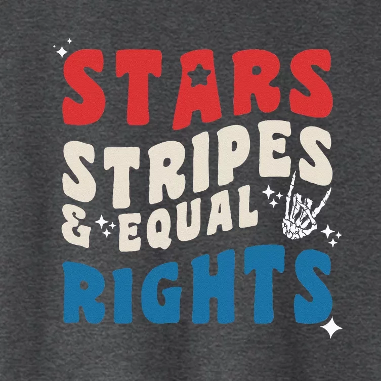 Stars Stripes And Equal Rights 4th Of July Womens Rights Women's Crop Top Tee