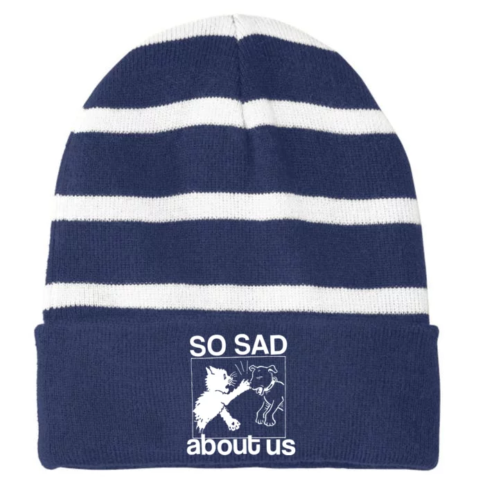 So Sad About Us Striped Beanie with Solid Band