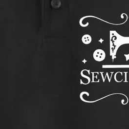 Sewciopath Sewing Accessories Sewer Quilter Quote Seamstress Dry Zone Grid Performance Polo