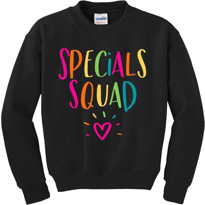 Specials Squad Art Music PE Tech Gym Teacher Team Kids Sweatshirt