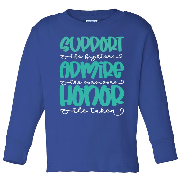 Sexual Support Awareness Month Warrior Inspirational Saying Funny Gift Toddler Long Sleeve Shirt