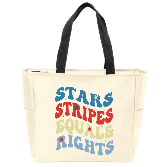 Stars Stripes And Equal Rights 4th Of July 's Rights Zip Tote Bag