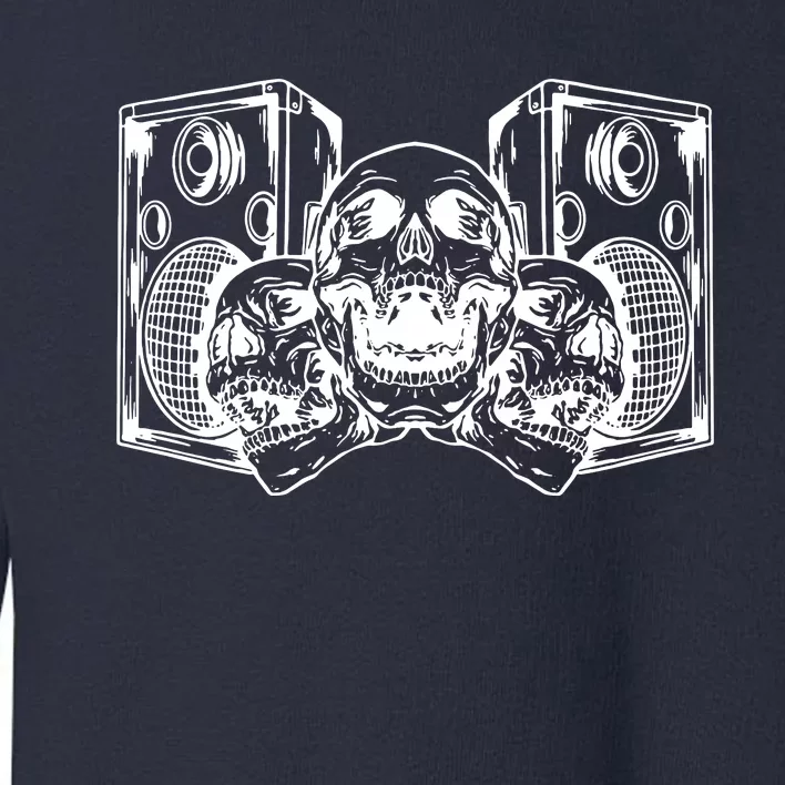 Skull Speakers Audio Gothic Regular Toddler Sweatshirt