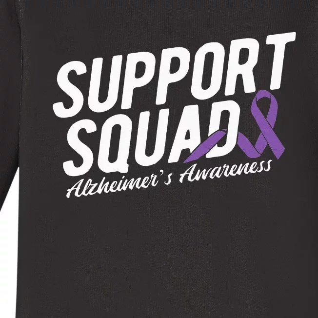 Support Squad Alzheimers Awareness Baby Long Sleeve Bodysuit