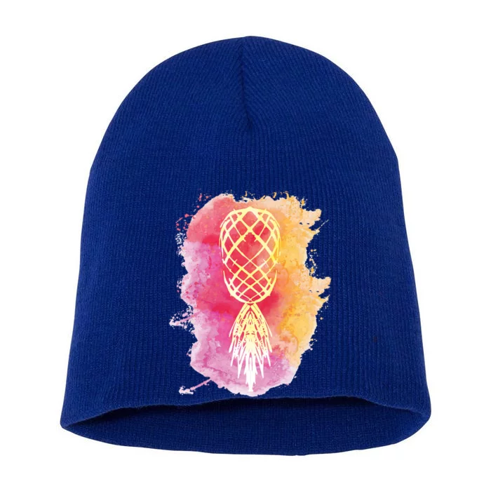 Swingers Subtle Artistic Upside Down Pineapple Gift Short Acrylic Beanie