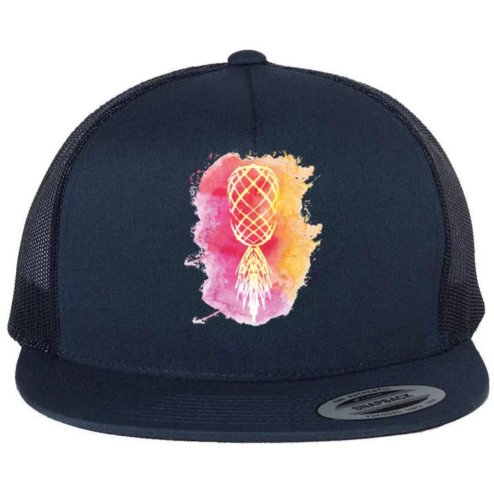 Swingers Subtle Artistic Upside Down Pineapple Gift Flat Bill Trucker Hat