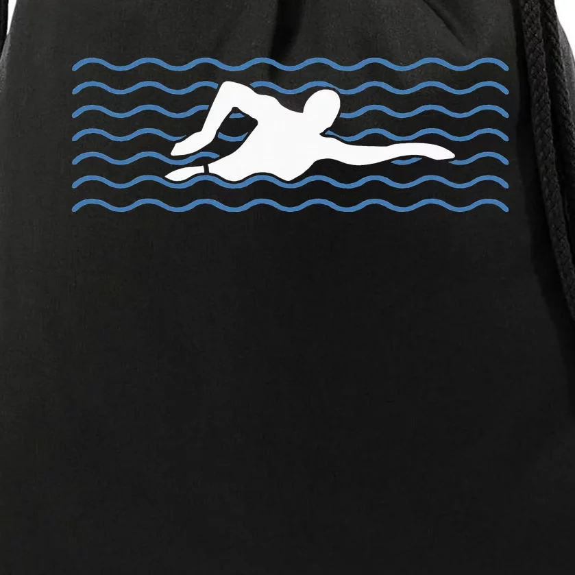 swimmer swimmers and swimming swimming swim Drawstring Bag