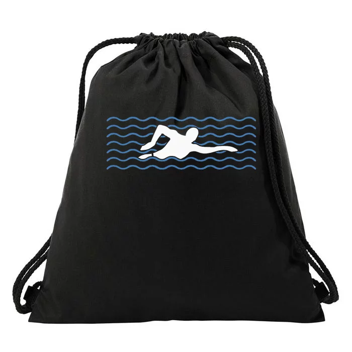 swimmer swimmers and swimming swimming swim Drawstring Bag