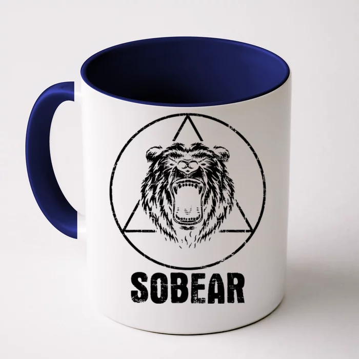 Sobear Sobriety Anniversary Sober Aa Na Recovery Front & Back Coffee Mug