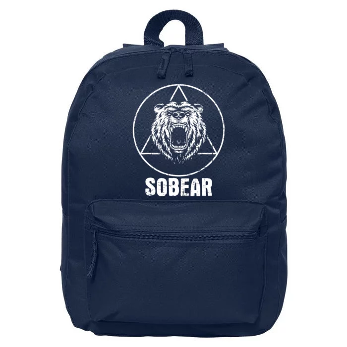 Sobear Sobriety Anniversary Sober Aa Na Recovery 16 in Basic Backpack