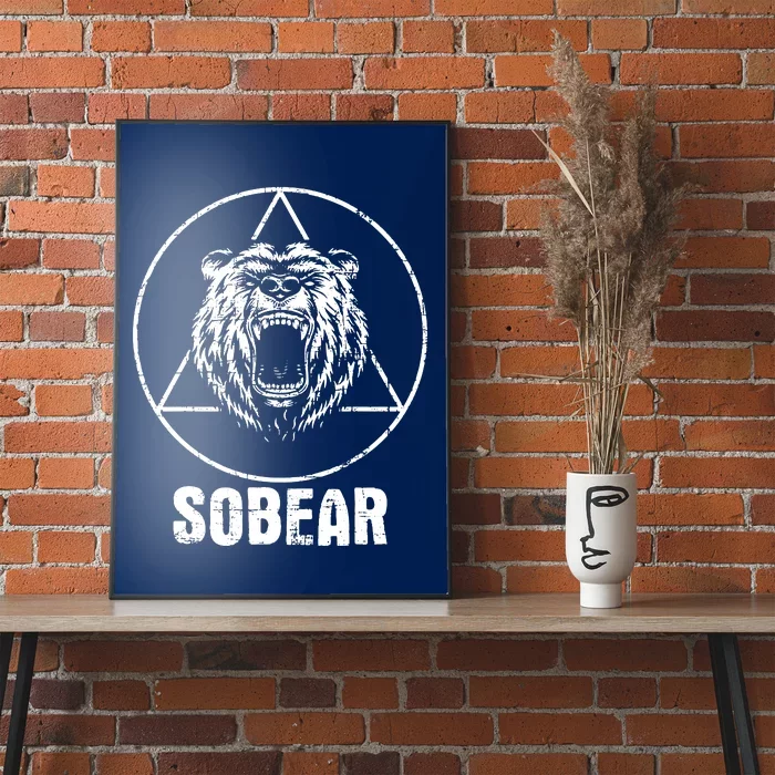 Sobear Sobriety Anniversary Sober Aa Na Recovery Poster