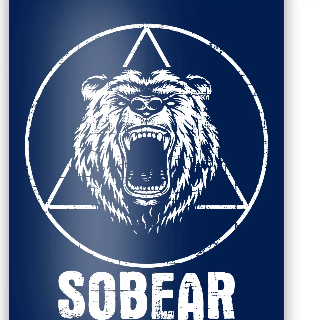 Sobear Sobriety Anniversary Sober Aa Na Recovery Poster