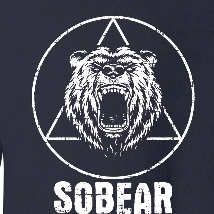 Sobear Sobriety Anniversary Sober Aa Na Recovery Toddler Sweatshirt