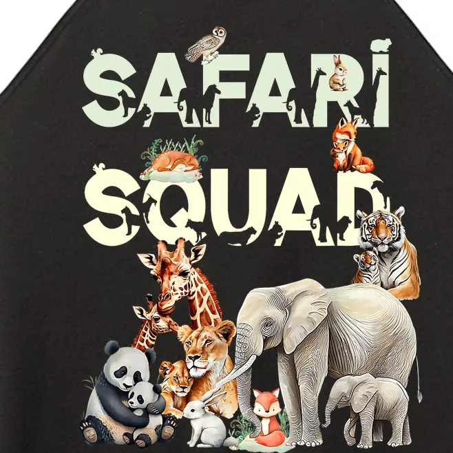 Safari Squad Animals Funny Zoo Animal Lovers Funny Safari Women’s Perfect Tri Rocker Tank