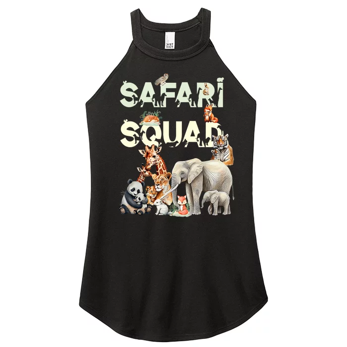 Safari Squad Animals Funny Zoo Animal Lovers Funny Safari Women’s Perfect Tri Rocker Tank