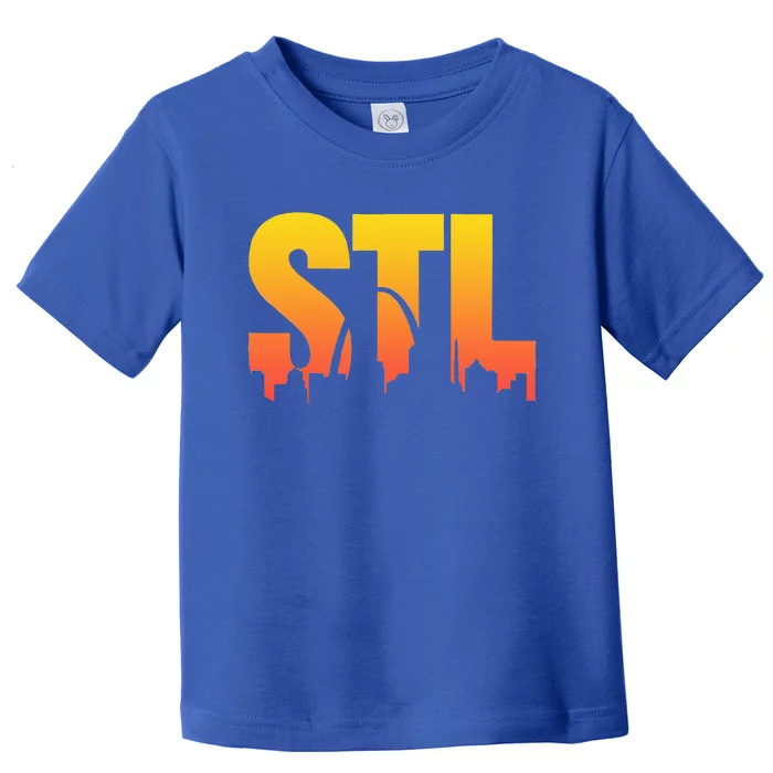 STL Skyline Art St. Louis Arch Missouri Souvenir Toddler T-Shirt