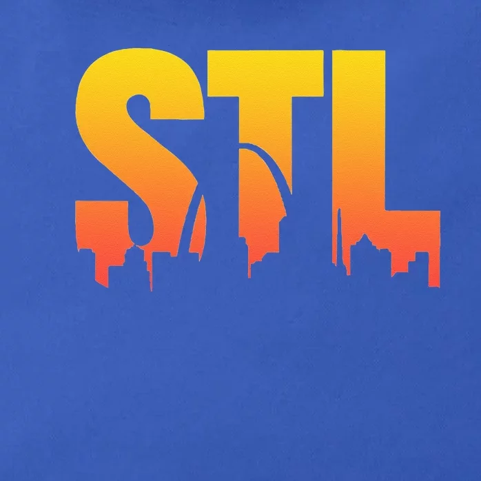 STL Skyline Art St. Louis Arch Missouri Souvenir Zip Tote Bag