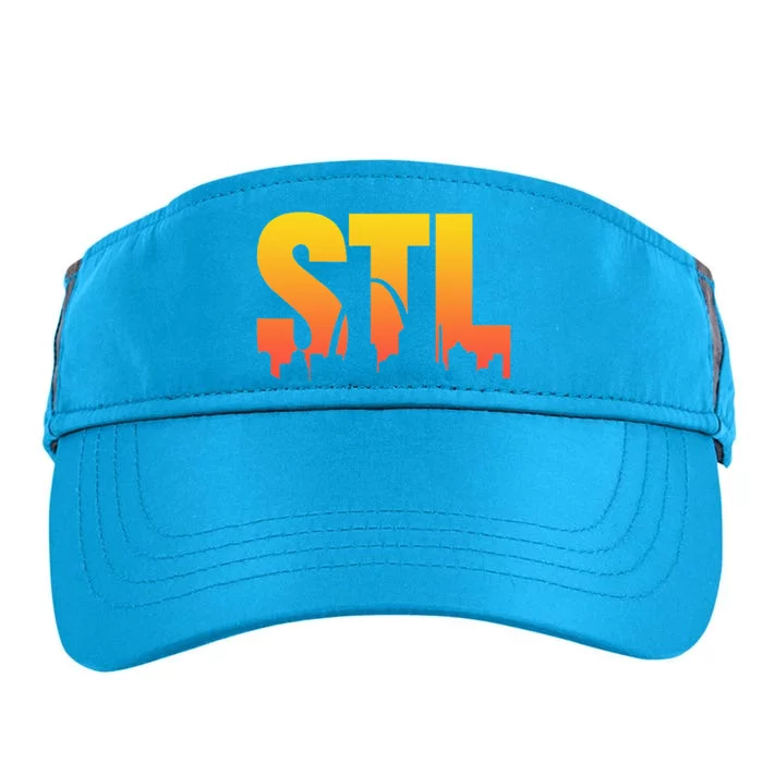 STL Skyline Art St. Louis Arch Missouri Souvenir Adult Drive Performance Visor