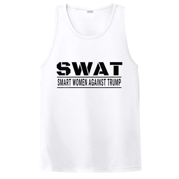 Swat Smart Against Trump Funny Antitrump Performance Tank