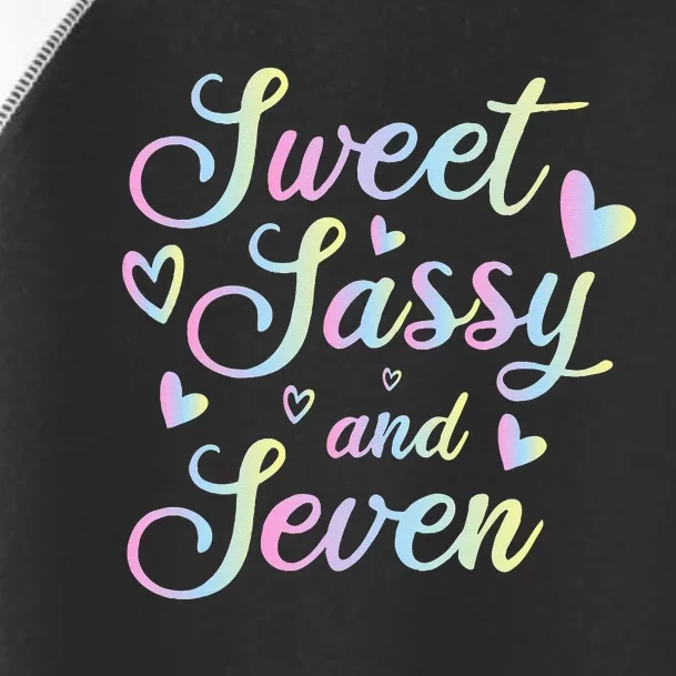 Sweet Sassy And Seven 7th Birthday 7 Years Old Princess Toddler Fine Jersey T-Shirt