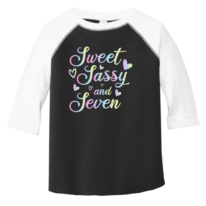 Sweet Sassy And Seven 7th Birthday 7 Years Old Princess Toddler Fine Jersey T-Shirt