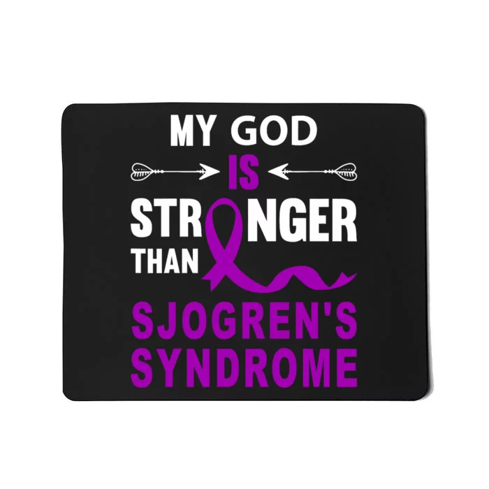 Sjogrens Syndrome Awareness Faith Purple Ribbon Support Mousepad