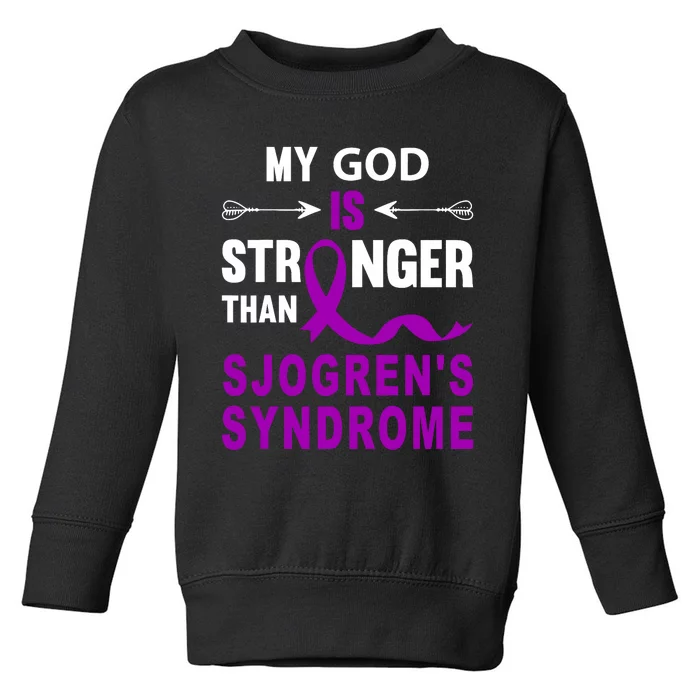 Sjogrens Syndrome Awareness Faith Purple Ribbon Support Toddler Sweatshirt