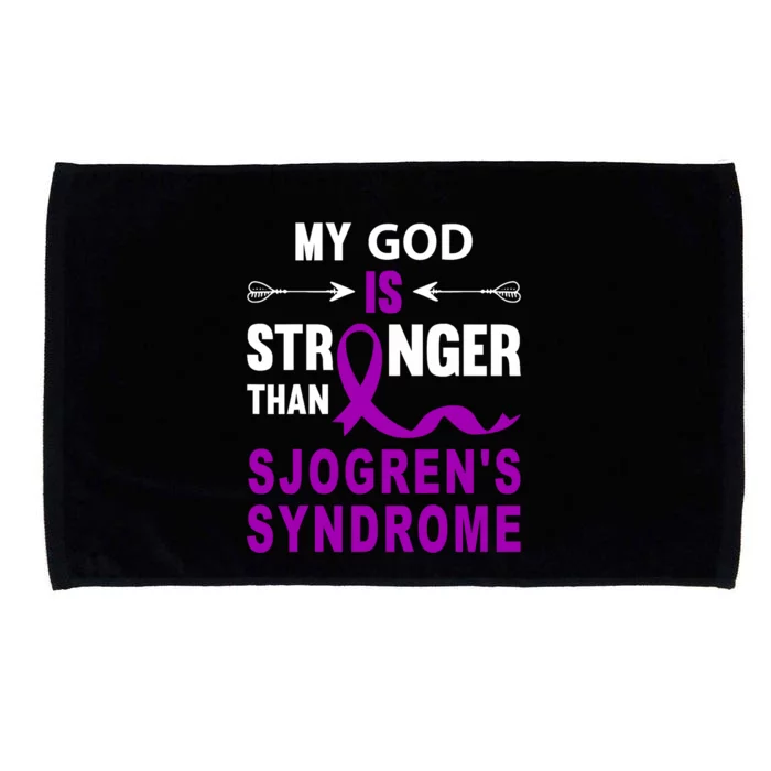 Sjogrens Syndrome Awareness Faith Purple Ribbon Support Microfiber Hand Towel