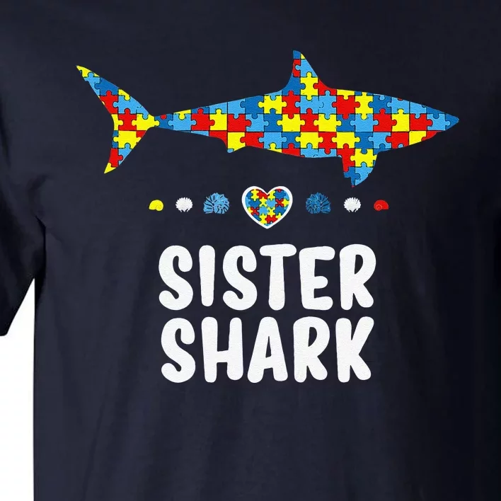 Sister Shark Autism Awareness Autism Women Tee Tall T-Shirt