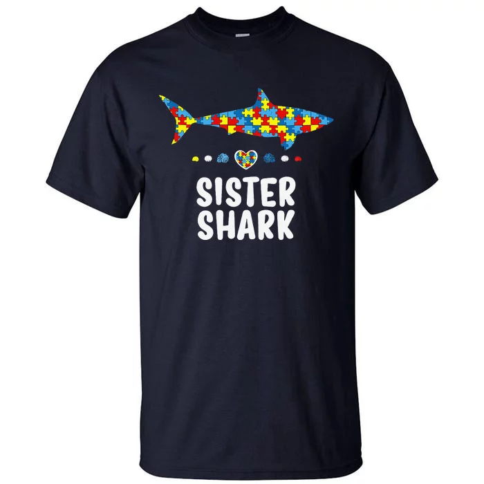 Sister Shark Autism Awareness Autism Women Tee Tall T-Shirt