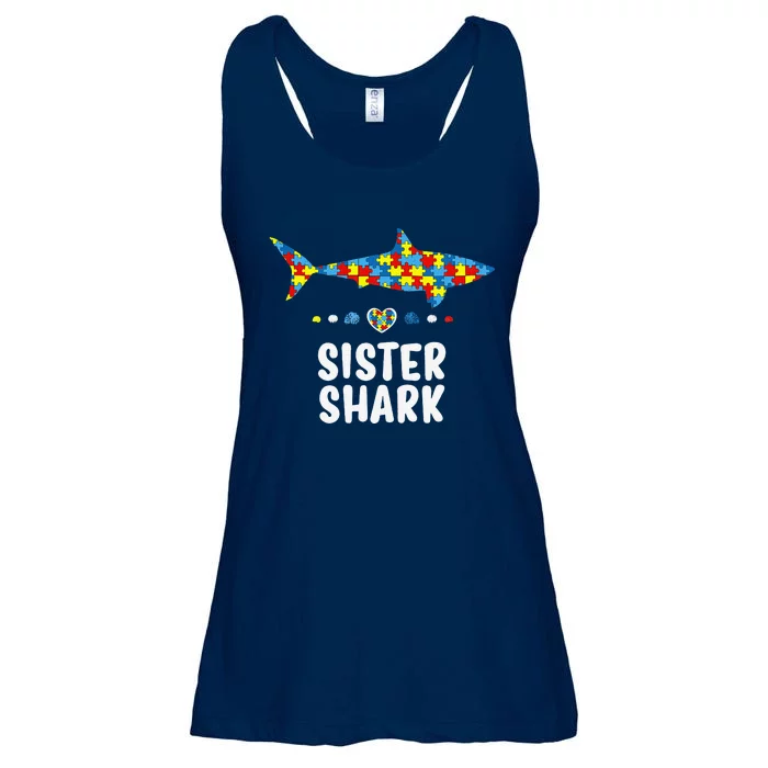 Sister Shark Autism Awareness Autism Women Tee Ladies Essential Flowy Tank