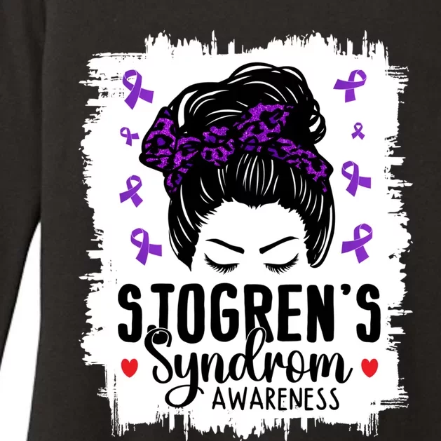 Sjogrens Syndrome Awareness World Month Bleached Mom Funny Gift Womens CVC Long Sleeve Shirt