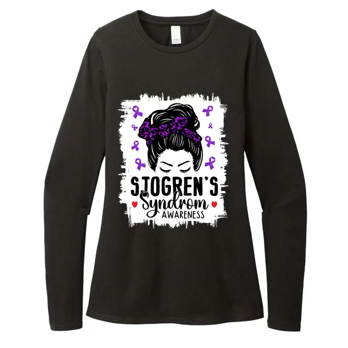 Sjogrens Syndrome Awareness World Month Bleached Mom Funny Gift Womens CVC Long Sleeve Shirt