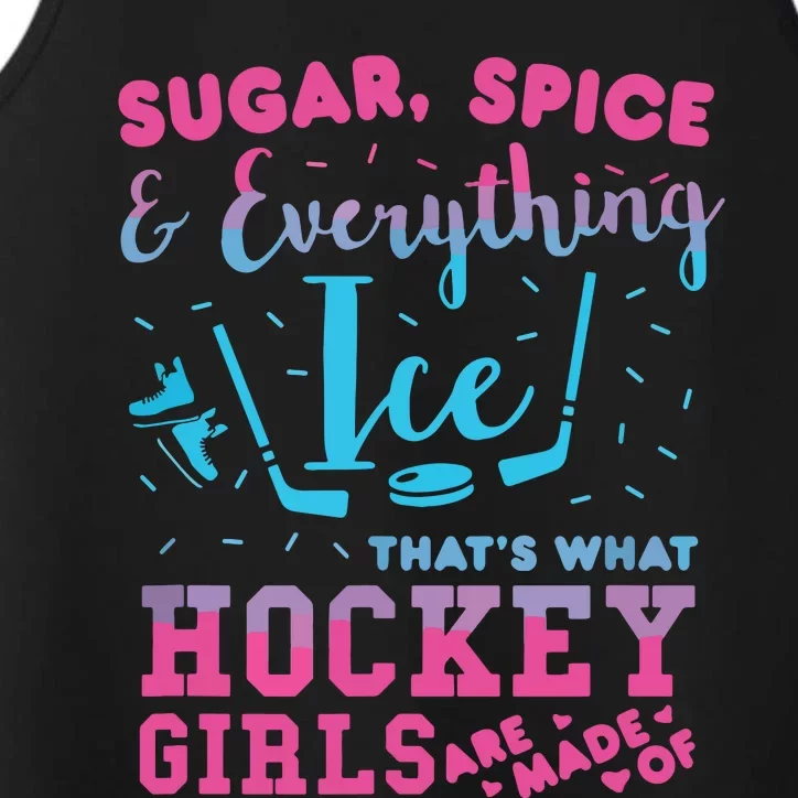 Sugar Spice And Everything Ice Hockey Player Performance Tank