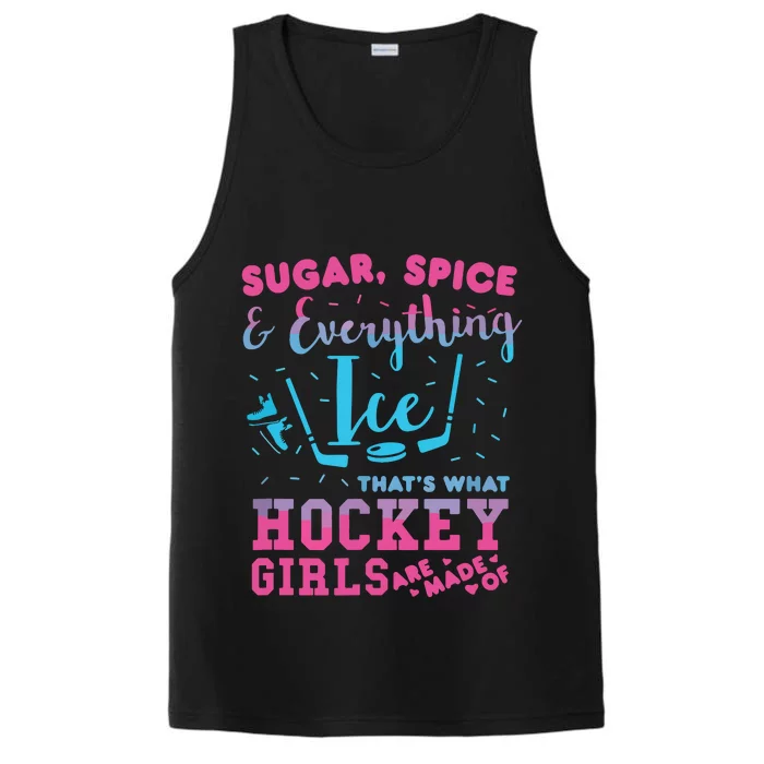 Sugar Spice And Everything Ice Hockey Player Performance Tank