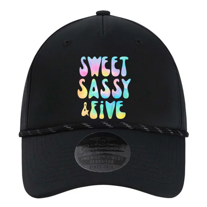 Sweet Sassy And Five 5th Birthday Girl Tie Dye 5 Year Old Performance The Dyno Cap