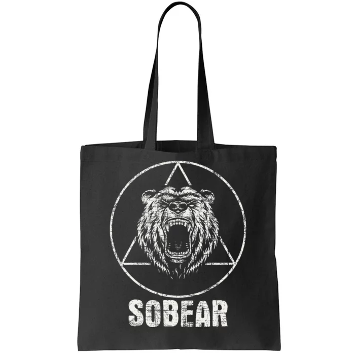 Sobear Sobriety Anniversary Sober Tote Bag