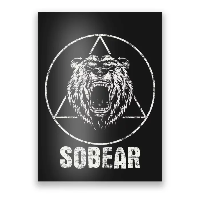 Sobear Sobriety Anniversary Sober Poster