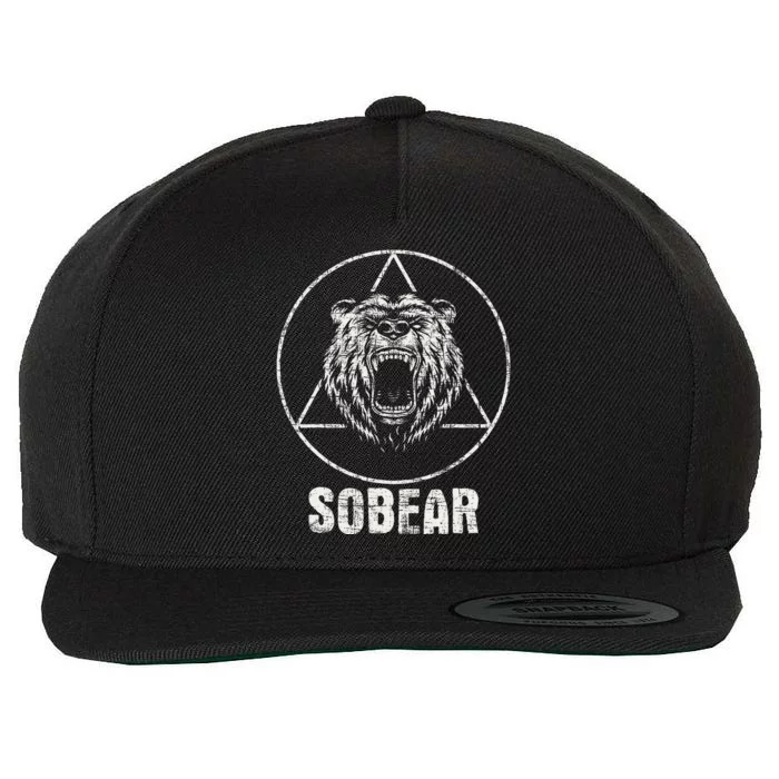 Sobear Sobriety Anniversary Sober Wool Snapback Cap