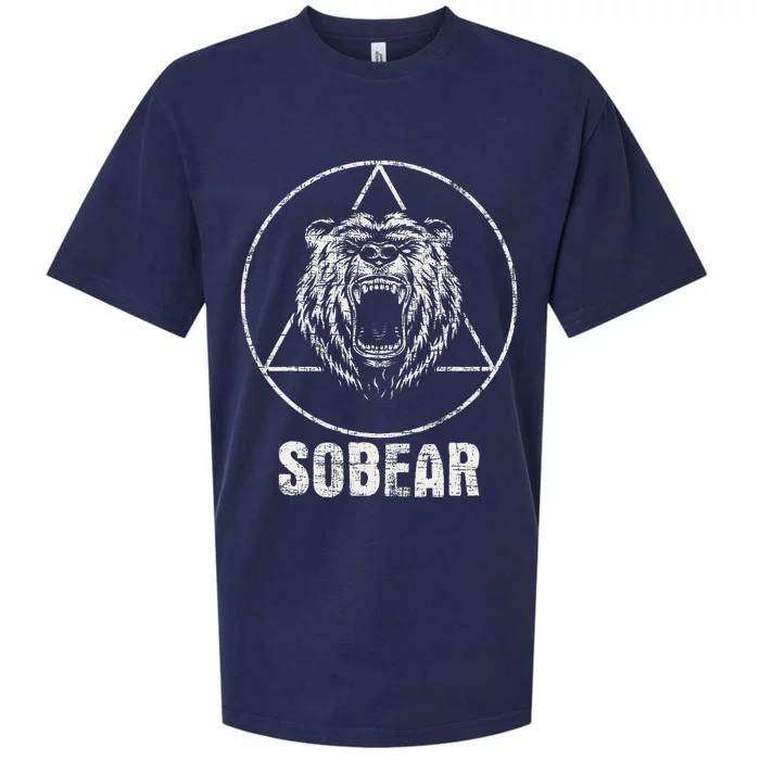 Sobear Sobriety Anniversary Sober Sueded Cloud Jersey T-Shirt