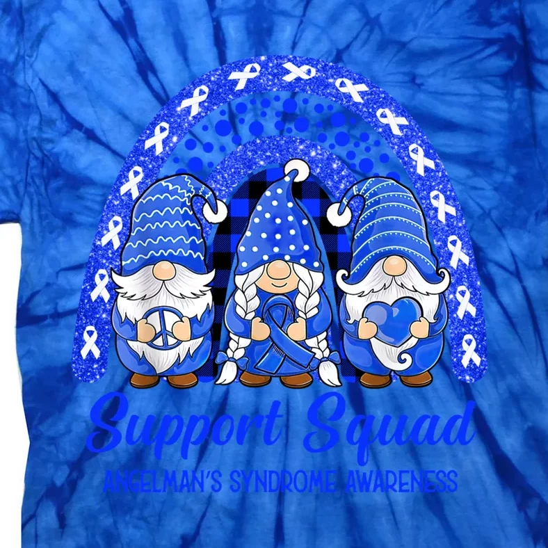 Support Squad AngelS Syndrome Awareness Month Gnomies Great Gift Tie-Dye T-Shirt