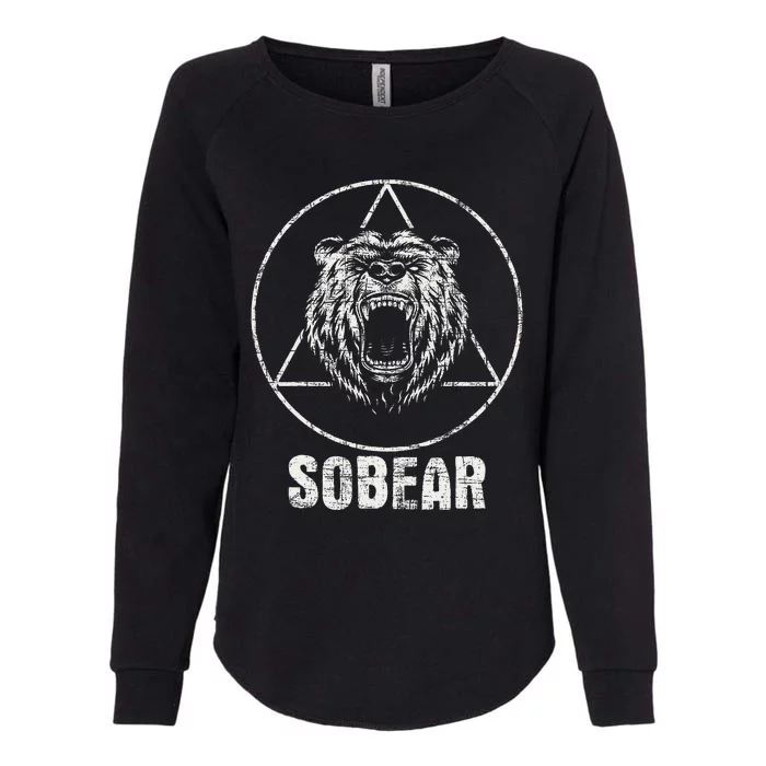 Sobear Sobriety Anniversary Sober Aa Na Recovery Womens California Wash Sweatshirt