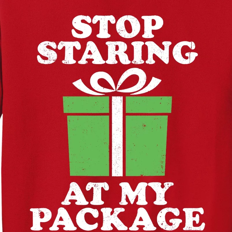 Stop Staring At My Package Funny Christmas In July Retro Sweatshirt