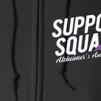 Support Squad Alzheimers Awareness Full Zip Hoodie