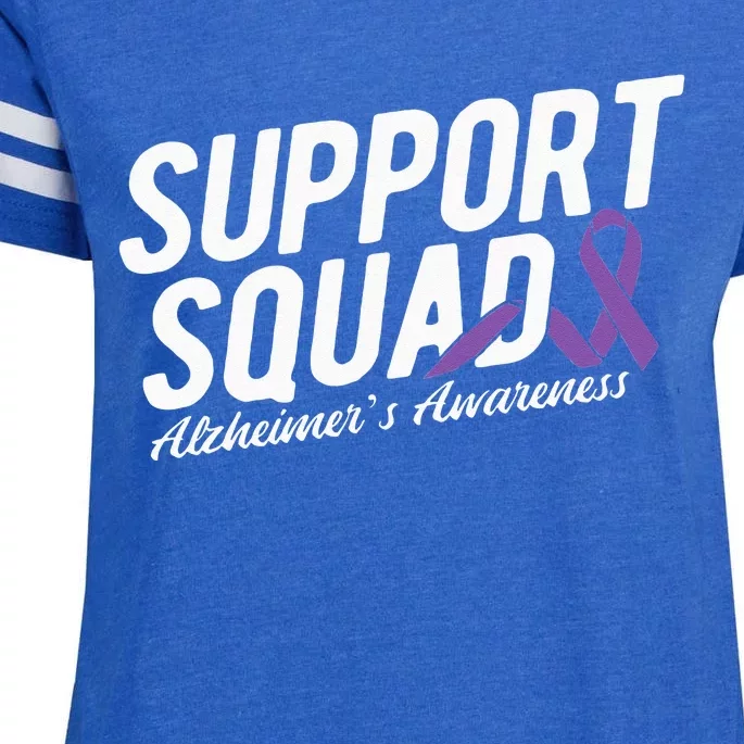 Support Squad Alzheimers Awareness Enza Ladies Jersey Football T-Shirt