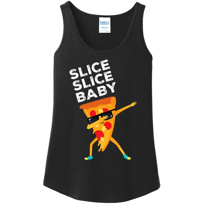 Slice Slice Baby Funny Pizza Lover design Ladies Essential Tank