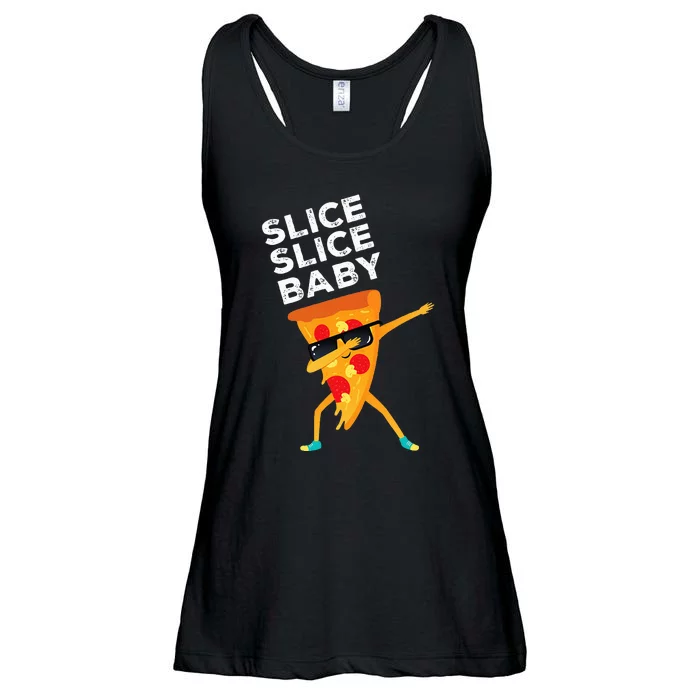 Slice Slice Baby Funny Pizza Lover design Ladies Essential Flowy Tank