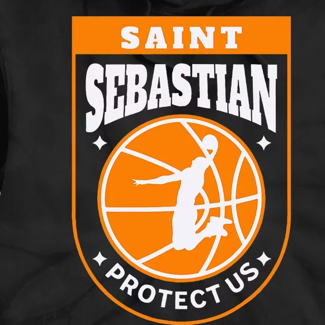 St Sebastian Basketball Dunk Saint Of Sports Athletes Tie Dye Hoodie